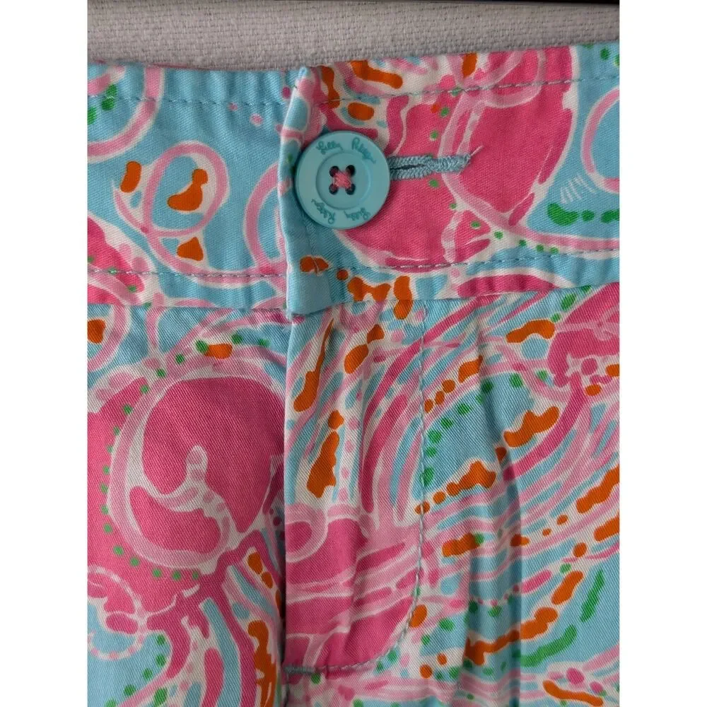 Lilly Pulitzer Walsh Short Jellyfish Design Pink and Blue Women's Size 4 - Picture 4 of 9